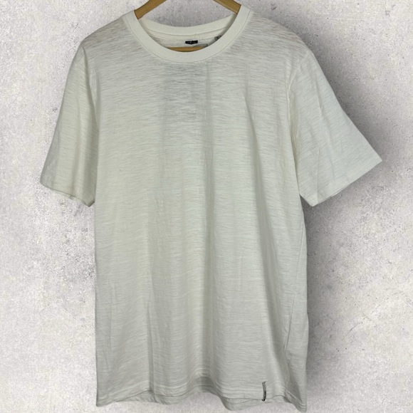 Anerkjendt Denmark White Crew Neck Short Sleeve T-Shirt Mens Size XL Tee Minimal - Picture 12 of 13